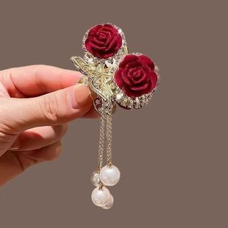 Kẹp Tóc Hoa Hồng Đỏ Cao Cấp - Tinh Tế và Hợp Thời