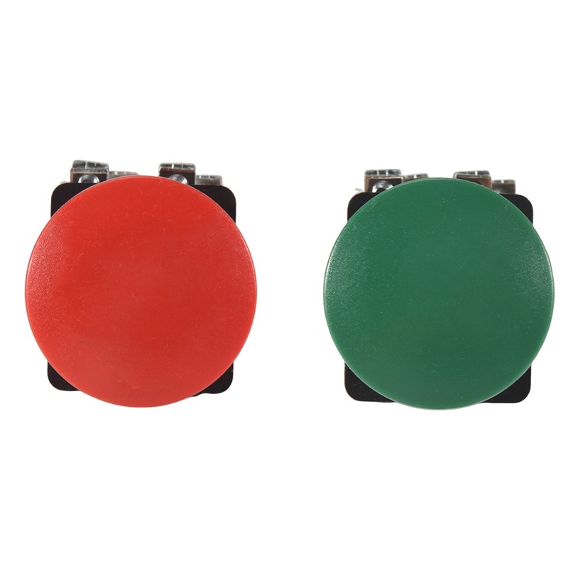 Đỏ Xanh AC 250V 6A DPST Công tắc nút nhấn đầu nấm tạm thời