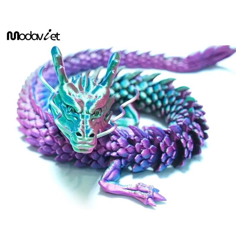 [modavietnamshop] Khớp toàn thân hình rồng Trung Quốc in 3D có thể di chuyển được Đồ trang trí nội thất gia đình Đồ trang trí đáng sưu tầm Đồ chơi sáng tạo Đẹp