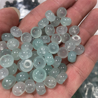 Băng Ánh Sáng Dầu Cyan Bashan Ngọc Ngọc Miếng Đệm Miếng Đệm Khóa An Toàn Rời Hạt Vòng Tay Tự Làm Phụ Kiện