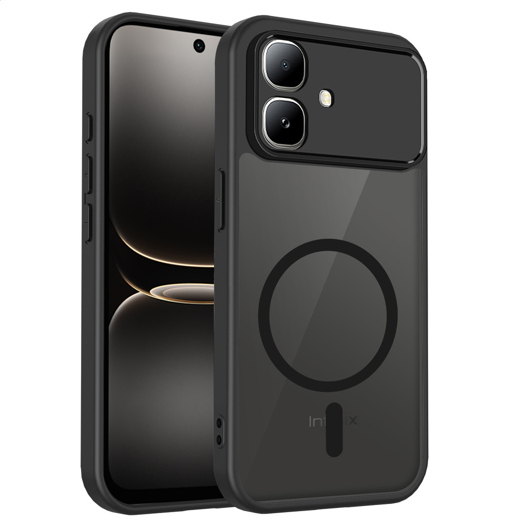 Ốp lưng Infinix Smart 20 Vỏ thu hút từ tính màu đen mờ cho Infinix Smart 20 Vỏ điện thoại