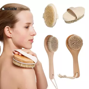 KUZHEN 1 Cái Tẩy Tế Bào Chết Bằng Gỗ Massage Toàn Thân Bàn Chải Tắm Lông Tự Nhiên Bàn Chải Mềm Mại Phòng Tắm Nữ Người Đàn Ông Chăm Sóc Da Bàn Chải HOT