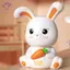 HFTOY Bunny Piggy Bank Hình Hộp Tiết Kiệm Tiền Tượng Động Vật Thủ Công Hộp Tiết Kiệm Cho Kệ Nhà Để Bàn Phòng Ngủ Quà Tặng Sinh Nhật ~