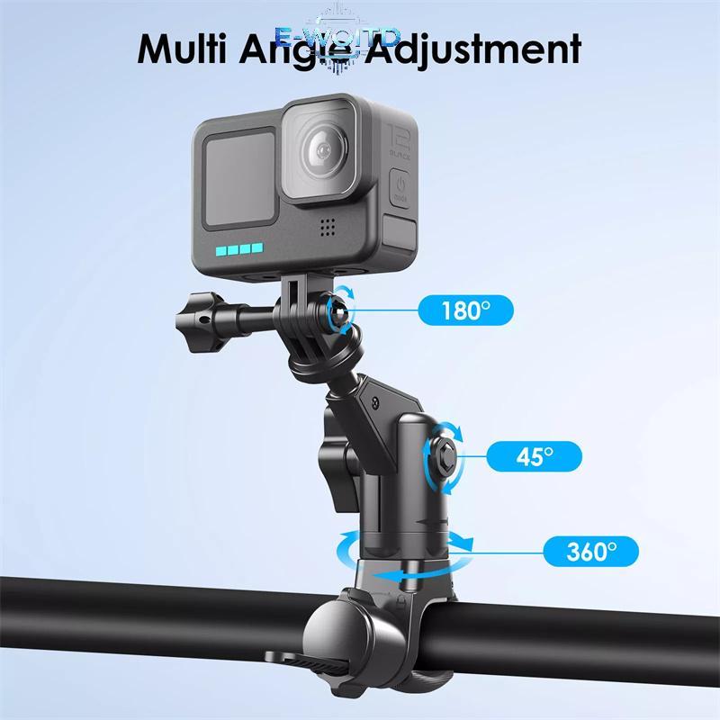 E-WOITD Xe Máy Giá Đỡ Xe Đạp Xoay 360 Tay Cầm Gắn Braet Cho Insta 360 X2 X3 X4 Go Pro 12 11 10 DJI E-WOITD