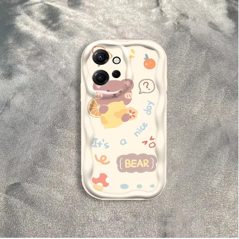 Thích hợp cho Redmi Note 12 4G Wave Soft TPU Bear Rilakkuma Vỏ điện thoại chống sốc