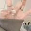 Mèo kitty Dễ Thương Mắt Handmade Đeo Móng Tay Cao Cấp Gương Ma Thuật Bột Mắt Mèo Pháp Ngọt Ngào Phong Cách Mát Mẻ Gương Ma Thuật Làm Móng Tay