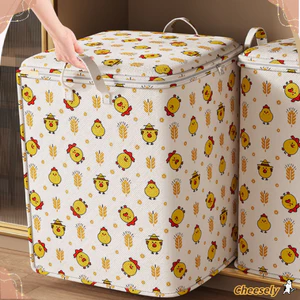 Túi đựng chăn bông CHEESELY, Thùng đựng quần áo có tay cầm có thể gập lại, Hộp đựng tủ quần áo chống bụi dung tích lớn Người tổ chức gia đình