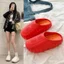 Thương hiệu lớn Cùng phong cách Dép nữ Massage hạt Dép Baotou Back Out