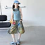 Bé Gái Graffiti Denim Quần Giữa Mùa Hè Phong Cách Mới Quần Short Thời Trang Trẻ Em