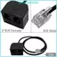 Bộ chuyển đổi đào tạo điện thoại GODD RJ9 Bộ chia Y RJ9 4P4C Nam sang 2xRJ9 Nữ Bộ chuyển đổi để kết nối 2 đầu trong điện thoại IP