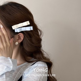 Yoing / Phong Cách Mới Phong Cách Hàn Quốc Màu Nơ Tóc Nữ Đầu Lưng Nửa Tie Tóc Mỏ Vịt Kẹp Tính Khí Cao Đuôi Ngựa Kẹp