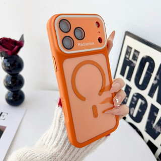 Bảo hiểm toàn bộ Camera Vỏ điện thoại trong suốt từ tính cho iPhone 17 Pro Max 13 14 15 16 Pro Max Khung mềm Vỏ cứng Vỏ bảo vệ chống sốc trong suốt