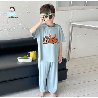 Bộ đồ ngủ hình khủng long cho bé trai & bé gái – Chất liệu modal mát, hút ẩm, thoải mái mùa hè