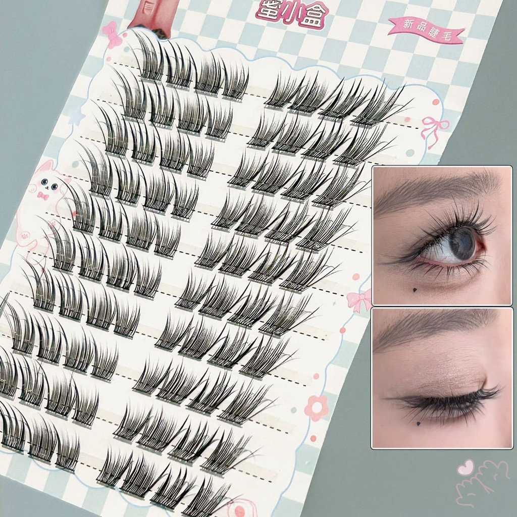 Cụm lông mi không keo 3D DIY - Wispy Fluffy Lash Extension cho các bữa tiệc du lịch
