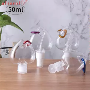Chai xịt trái tim AFTEROF 50ml có thể đổ lại cồn du lịch có móc kim loại