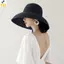 < YEI > Mũ Rơm Nữ Mùa Hè Vành Lớn Du Lịch Hepburn Tấm Che Gió Ngày Lễ Mũ Đi Biển Có Thể Gập Lại Đa Năng Mũ Nữ Mới