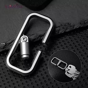 Phụ kiện móc khóa Carabiner hợp kim titan AqToCna – Vòng chìa khóa hình chữ nhật Mini có công tắc Loing- Nhẹ, bền AqToCna