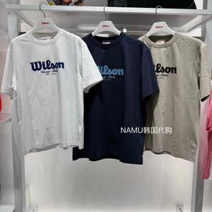 Wilson New Tennis Tay Ngắn 200GSM Mềm Mại Chất Lượng Cao Áo Sơ Mi Thường Ngày, Tương Tự Cho Nam Nữ, Cổ Tròn Tay Nửa Tay Thời Trang