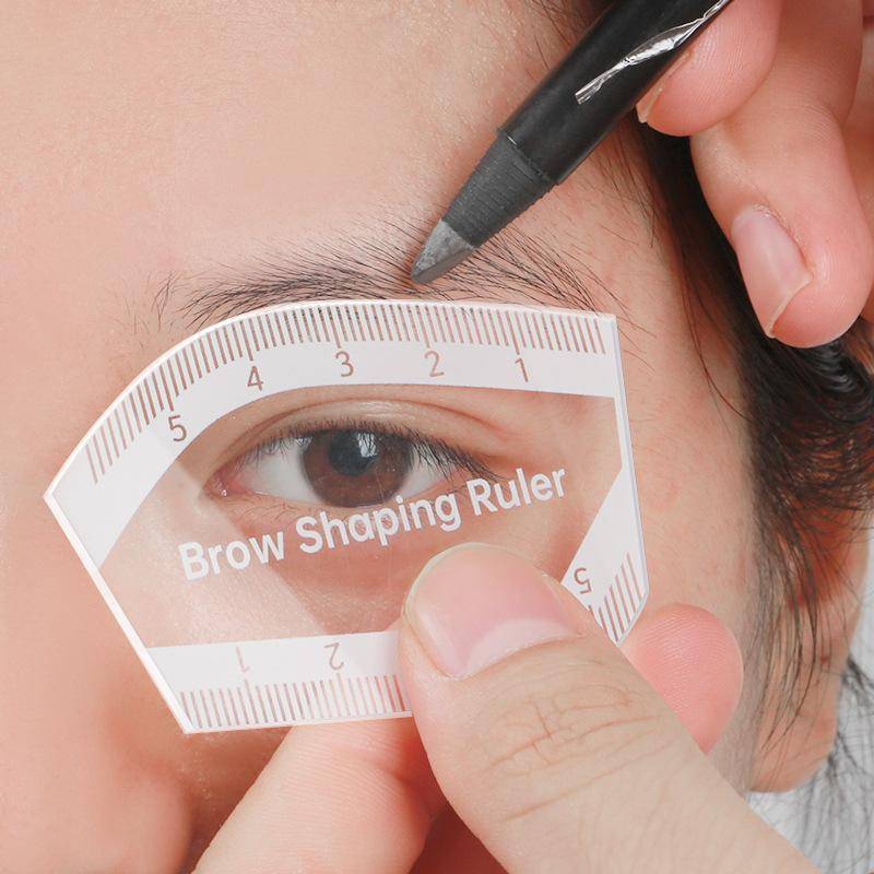HFSHY Brow ping Ruler Thước định hình lông mày 1 phút Thiết kế vẽ nhanh Brow Dụng cụ dễ dàng Microblading Trang điểm vĩnh viễn Stencils VN