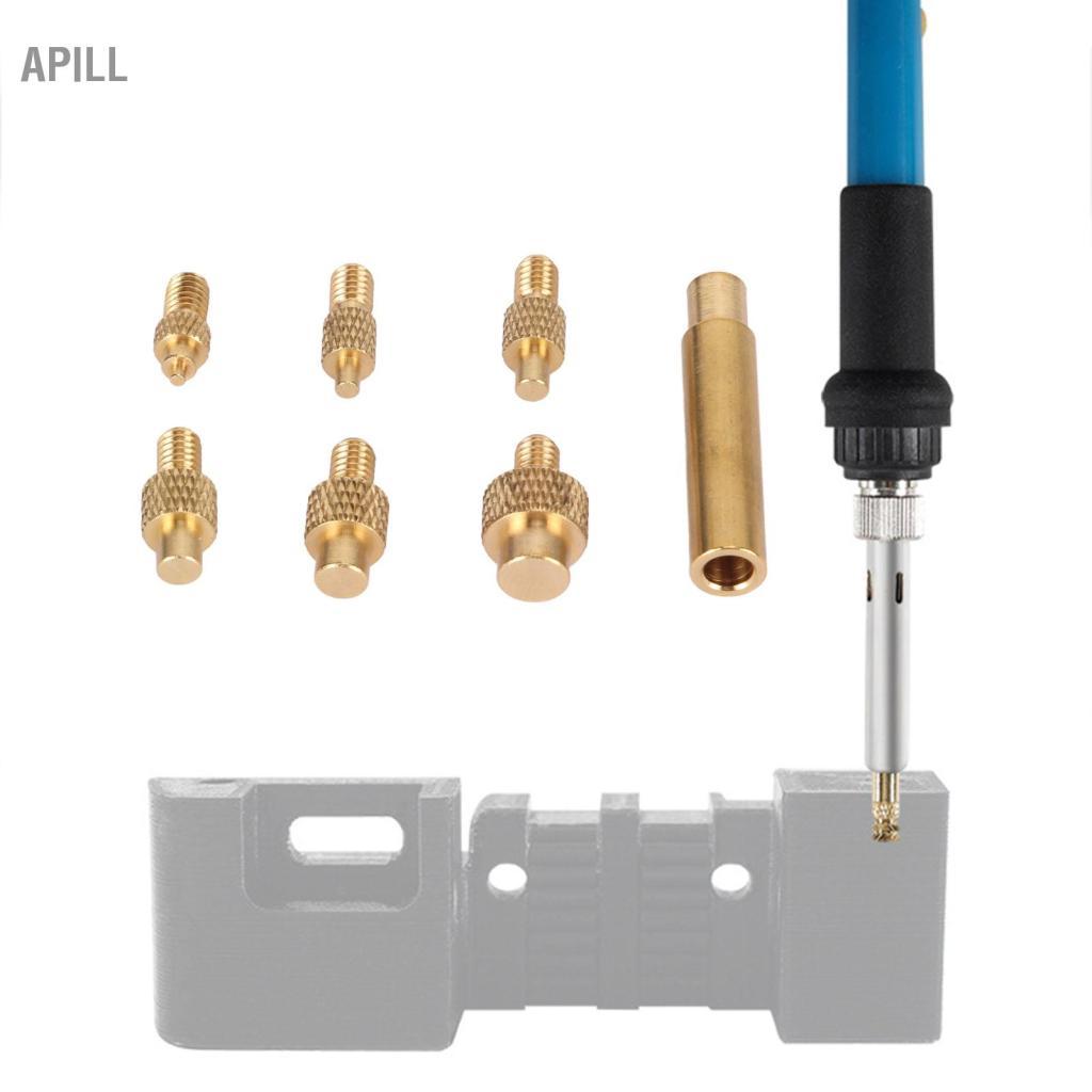 Apill Bộ Nhiệt Lắp Đầu Cho Kích Cỡ M2 M2.5 M3 M4 M5 M6 1/4 Inch M8 Mỏ Hàn 3D Máy In Người Dùng Đa Năng 936 Đầu Đầu