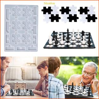 NICE 1 Bộ Checker Board Khuôn Silicon Cờ Vua 3D Pha Lê Epoxy Đúc Khuôn Cho Gia Đình