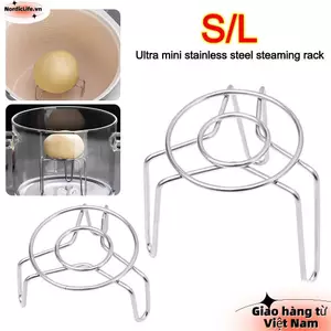Giá hấp NORDICLIFE, Giá hấp Mini chiều cao và chiều cao đa chức năng, Nồi hấp bằng thép không gỉ bền bỉ Nấu ăn Bộ đồ ăn 2 kích thước Giá đỡ Nồi cơm điện