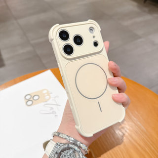 Phim bảo vệ ống kính Sạc không dây Vỏ điện thoại chống rơi bốn góc cho iPhone 17Promax 13 14 15 16 Pro Max Acrylic Nam Nữ Vỏ di động