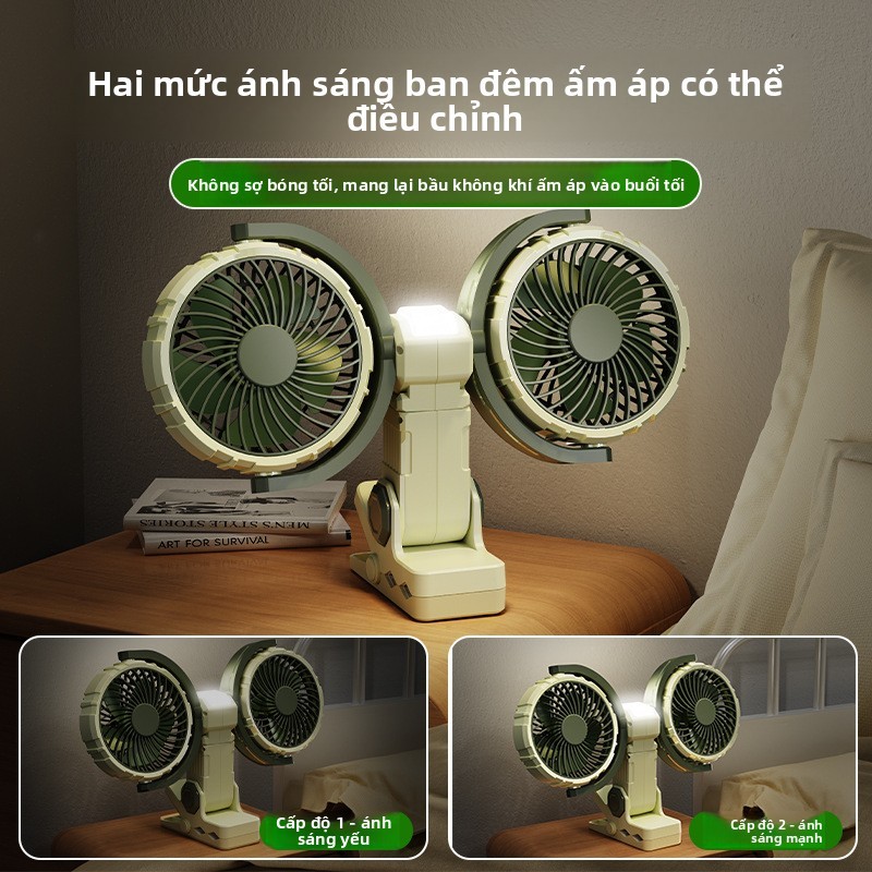 [Bảo Hành 1 Đổi 1] Quạt Đôi Ô Tô VINZEO 2026 - Xoay 360 Độ, 3 Cấp Độ Gió, Siêu Mạnh & Êm Ái cho Xe Hơi