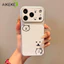 Ốp điện thoại hình gấu đùa hoạt hình dễ thương cho Vivo T5X T4X T4R T4 Ultra T3X T3 T2X Lite T2 T1 Pro Snapdragon680 S50 S30 Pro Mini 5G 4G Ốp lưng bằng da PU sang trọng Vỏ mềm đơn giản