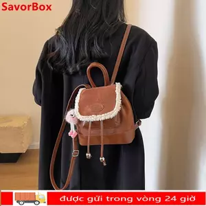 Ba lô da PU SAVORBOX, Ba lô nữ sức chứa lớn bằng da PU, Túi đeo chéo chống nước nhẹ thời trang dành cho nữ