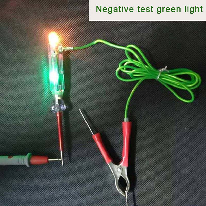 Newsmallbrains Sáng Tạo Và Thiết Thực 6-24V Đèn Thử Với Đầu Phun Kép 47 Inch Chống Đông Dây Cá Sấu Kẹp Ô Tô LED Circuit Test NSB