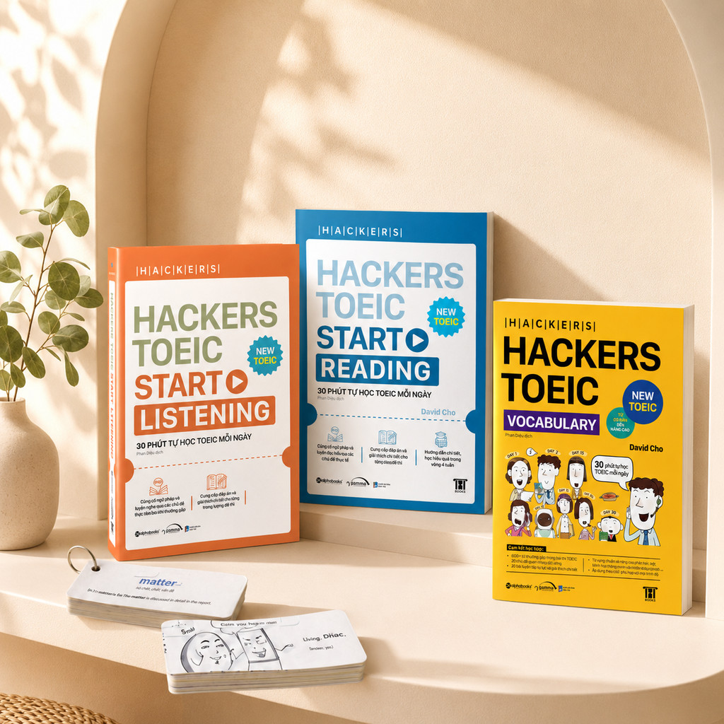 Sách lẻ/combo - Hackers Toeic Start Listening + Reading + Vocabulary - MỤC TIÊU 400+ (Gamma Books)