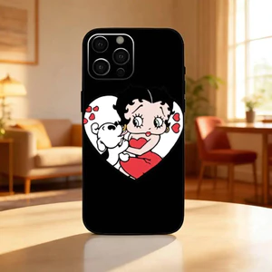 TP-2 Anime fashing B-Betty cool Phone Case Cho iPhone17,16,15,14,13,12 Plus, Max Soft Silicone Black Cover