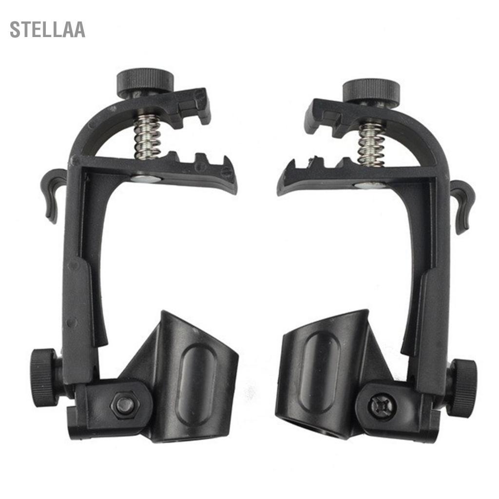 Stellaa 2 Chiếc Trống Micro Kẹp Viền Kẹp Nhựa Đảm Bảo Gắn Giá Đỡ Xoay 180 Độ Cho Trống Nhạc Cụ