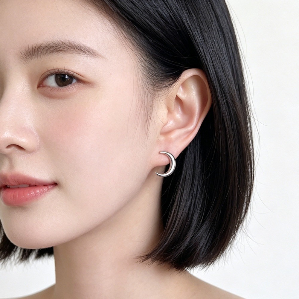Bông Tai Lưỡi Liềm Hululu - Thiết Kế Hiện Đại, Ngọt Ngào, Phù Hợp Đi Dạo Phố