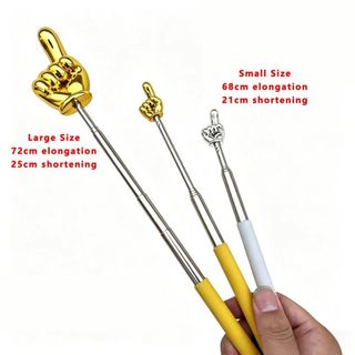 Que đọc sách có thể thu vào PYCOU, Con trỏ giảng dạy có thể mở rộng thiết kế ngón tay, Thanh trỏ tay cầm chống trượt bền Bảng đen Bảng trắng