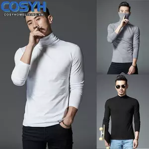 <cosyh>Shirt Shirts Solid Basic Jumper T-Shirt Thermal Turtleneck Long Sleeve