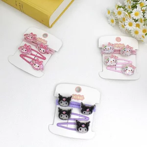 Trẻ Em Hoạt Hình Kẹp Tóc Nổ Kẹp Tóc Gãy BB Kẹp Kuromi Buộc Tóc Dây Cao Su Tóc Cô Gái Đầu Dây Phụ Kiện Tóc Bộ NTYJ