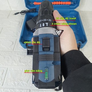 (RẺ QUÁ)   Máy khoan pin 72V 3 chức năng khoan tường,bắn vit,mở bulong- Tặng kèm 24 chi tiết