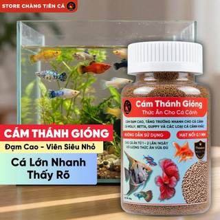 Thức Ăn Cao Cấp 80gr Cho Cá Cảnh - Cám Thánh Gióng Đạm Cao Viên Nổi Siêu Nhỏ