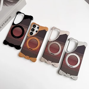 Bán Hàng Hot 360°Vỏ Giá Đỡ Từ Tính Cho Samsung Galaxy S26 S25 Ultra S24 S23 Ultra Ốp Lưng Hợp Kim Nhôm Không Khung