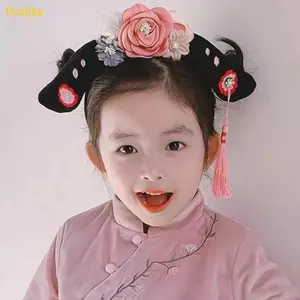 Band Đầu Phong Cách Manchu Cổ Trung Quốc với Dây Lưới Tóc Đẹp Mắt