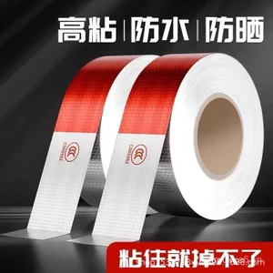 3C Đỏ Trắng Thân Miếng Dán Nhập Khẩu Keo Mạnh Dính Phản Quang Mạnh Mẽ Kiểm Tra Hàng Năm Cao Đề Nghị Nhãn Dán Phản Quang Đặc Biệt U