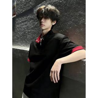 Nam Nữ Áo Polo Retro Streetwear Half-Zip, Chất Lượng Cao
