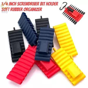 ROLY 1 Cái Dụng Cụ Sắp Xếp Cao Su, Giá Đỡ Mũi Tua Vít Mềm Lục Giác 1 / 4 Inch, 22 Lỗ Tua Vít Đầu Khoan Mũi Đứng Dụng Cụ Điện