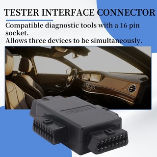 Công tắc OBD2 OBDII Full 16 Pin, 1 đến 3 Bộ chia cáp OBD Bộ chuyển đổi Swtich cho công cụ mở rộng chẩn đoán
