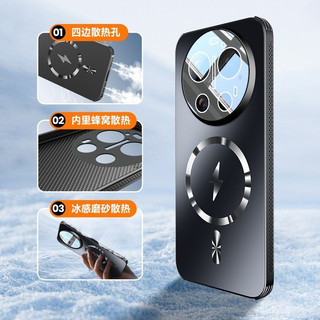 Dành Cho Xiaomi 17 Ultra 15 Ultra Ốp Lưng Ống Kính Máy Ảnh Bảo Vệ Toàn Diện Tản Nhiệt Từ Tính Sạc Không Dây AG Mờ Lưng Vỏ Điện Thoại Cứng Cho Xiaomi17 Ultra 15Ultra