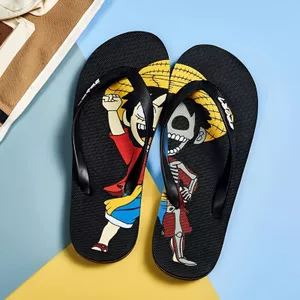 One Piece Anime Dép Nam Mùa Hè Ngoài Trời Mặc Flip-Flops Nam Phong Cách Mới Flip-Flops Dép Đi Biển Hợp Thời Trang