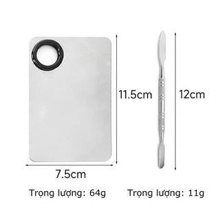 Khay Trộn Kem Nền Kèm Spatula – Dụng Cụ Make-up Chuyên Nghiệp