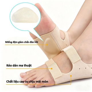 Miếng đệm Gel gót chân Hỗ trợ mắt cá chân Thoáng khí Độ ẩm Wick Giảm đau Chạy bộ
